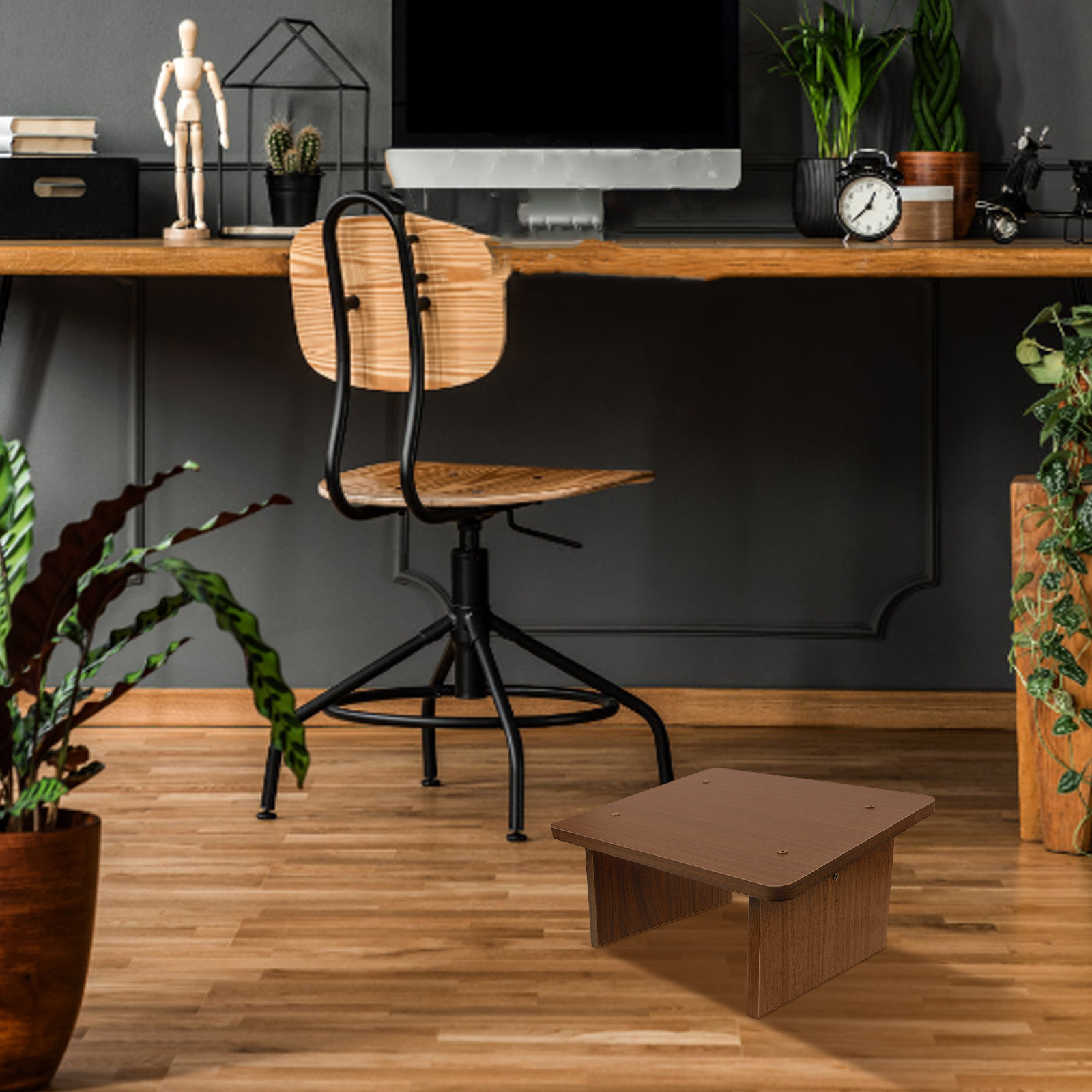 Footrest Under Desk - ที่วางเท้าสำหรับผู้ใหญ่ ออกแบบตามหลักสรีรศาสตร์ ไม่ลื่น ทำจากไม้ วางใต้โต๊ะทำงาน สำหรับสำนักงาน