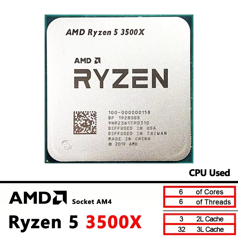 AMD Ryzen 5 3500X 3.6GHz 6 คอร - Esports Gaming Pc Build บทวิจารณ์และราคา