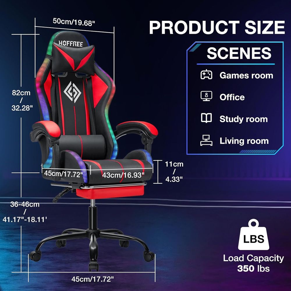 เก้าอี้เกมมิ่ง RGB พร้อมลำโพงบ - Video Gaming & Esports Usd Acc บทวิจารณ์และราคา