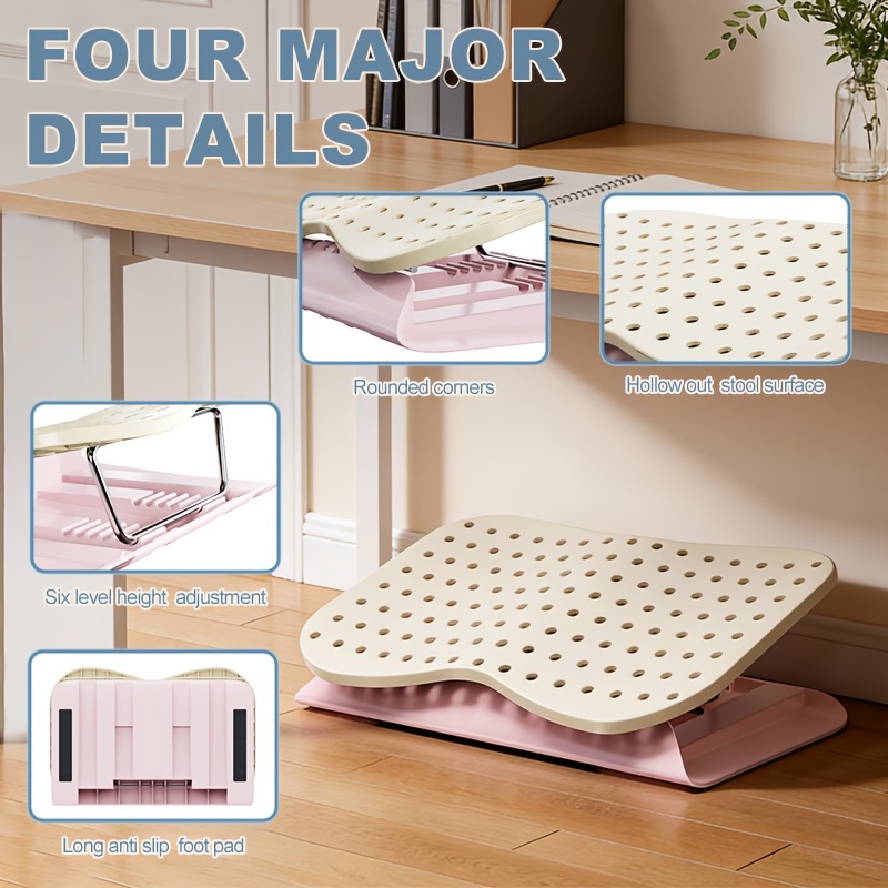 ที่พักเท้าแบบพกพา พร้อมหมุดรอง - Footrest Under Desk บทวิจารณ์และราคา